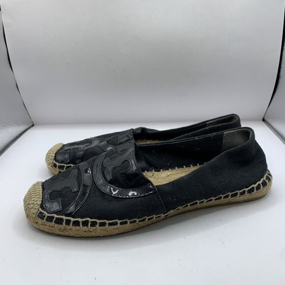 Tory Burch Women's Poppy Espadrille Flats black size 6 - Picture 2 of 9